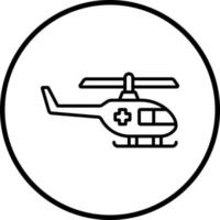 Helicopter Vector Icon Style