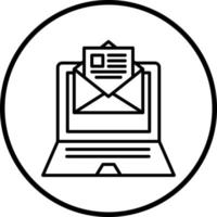 E Newsletter Vector Icon Style