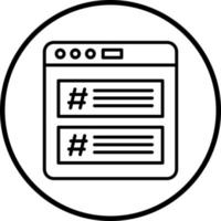 Hashtags Vector Icon Style