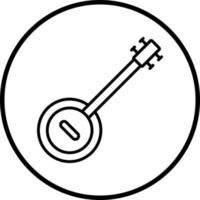 banjo vector icono estilo