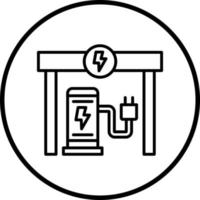 Charging Station Vector Icon Style