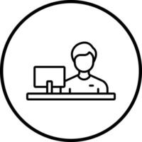 Cashier Vector Icon Style