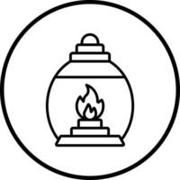 Gas Lamp Vector Icon Style