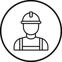 Builder Male Vector Icon Style