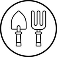 Fork And Trowel Vector Icon Style