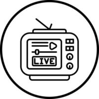 Live Tv Vector Icon Style