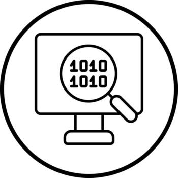 vector diseño binario vector icono estilo