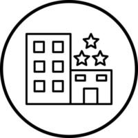 3 estrella hotel vector icono estilo