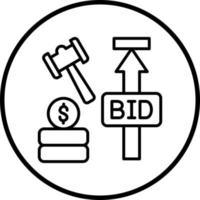 Vector Design Maximum Bid Auction Vector Icon Style