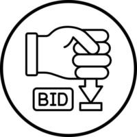 Vector Design Minimum Bid Vector Icon Style