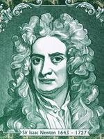 Isaac Newton a portrait from money photo