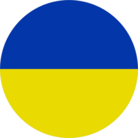 Ukraine drapeau rond forme png