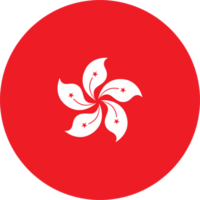 Hong kong drapeau rond forme png