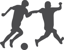Football player team silhouette PNG