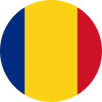 Rumania bandera redondo forma png