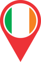 Irlanda bandera alfiler mapa ubicación png