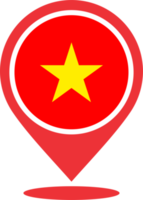 Vietnã bandeira PIN mapa localização png