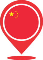 China flag pin map location PNG