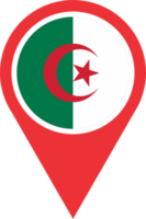 Algeria flag pin map location PNG