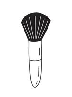 Vector doodle brush for manicure isolated. Hand drawn make up brush vector illustration