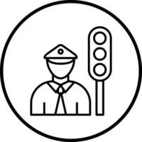 Civilian Traffic Officer Vector Icon Style