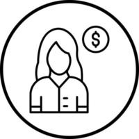 Client Female Vector Icon Style