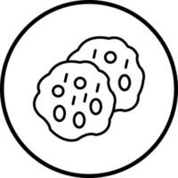 Chocolate Chip Cookie Vector Icon Style