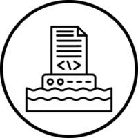 Data Lake Vector Icon Style