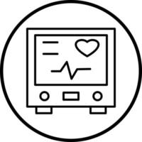 electrocardiograma vector icono estilo