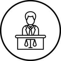 Court Appearance Vector Icon Style