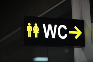 Toilet icons set. Men and women WC signs for restroom.Sign on a toilet ,on modern background. photo