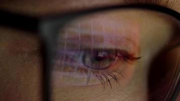 Makro Nahansicht Auge blinkend video