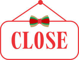 Close banner Christmas theme PNG