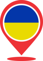 Ukraine flag pin map location PNG