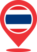 Thailand flag pin map location PNG