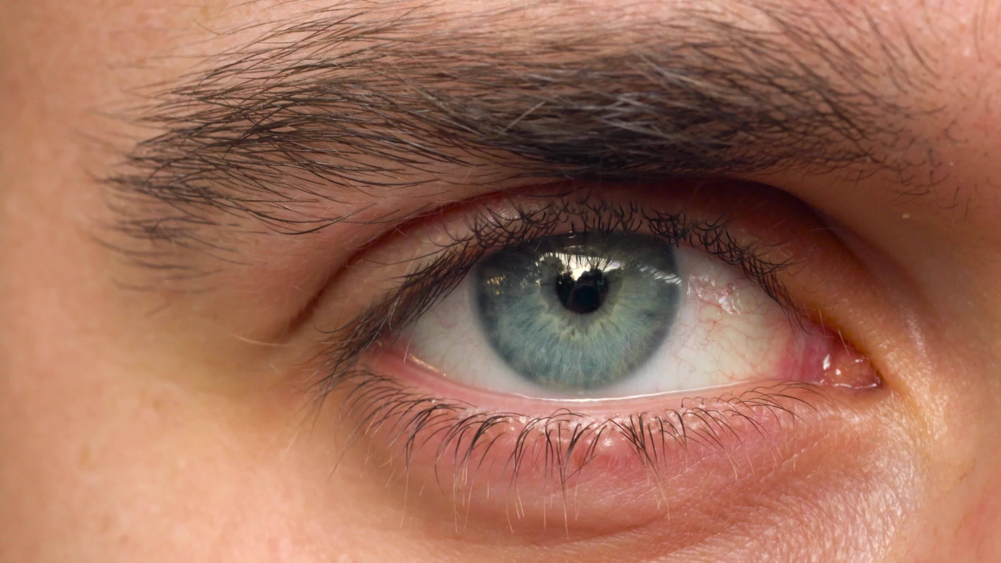 Macro Closeup eye blinking 22120521 Stock Video at Vecteezy