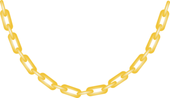 The gold chain necklace PNG