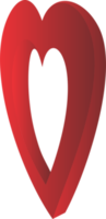 Red pin map location heart PNG