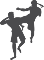 tailandese boxe silhouette png