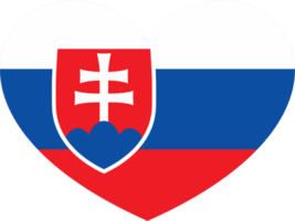 Slovakia flag heart shape PNG