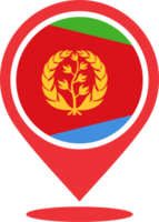 Eritrea flag pin map location PNG