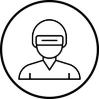 Virtual Reality Vector Icon Style