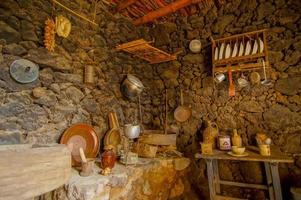 Room with stone walls photo