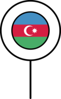 Azerbaijão bandeira círculo PIN ícone. png