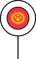 Quirguistão bandeira círculo PIN ícone. png