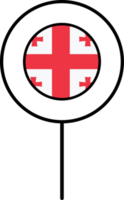 Géorgie drapeau cercle épingle icône. png