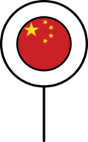 Kina flagga cirkel stift ikon. png
