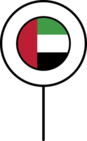 Verenigde Arabisch emiraten vlag cirkel pin icoon. png