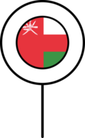 Oman Flagge Kreis Stift Symbol. png