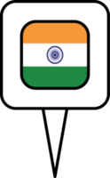 India flag pin place icon. png